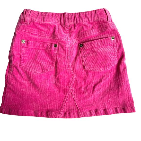 Talbots Kids Pink Corduroy Skirt Embroidered Winter Scene Size 6 Stretch - Picture 2 of 7